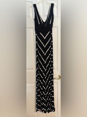 Black & White Chevron Maxi Dress